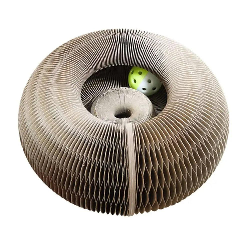 Brinquedo Para Gato Arranhador de Papel Sanfonado Dobrável