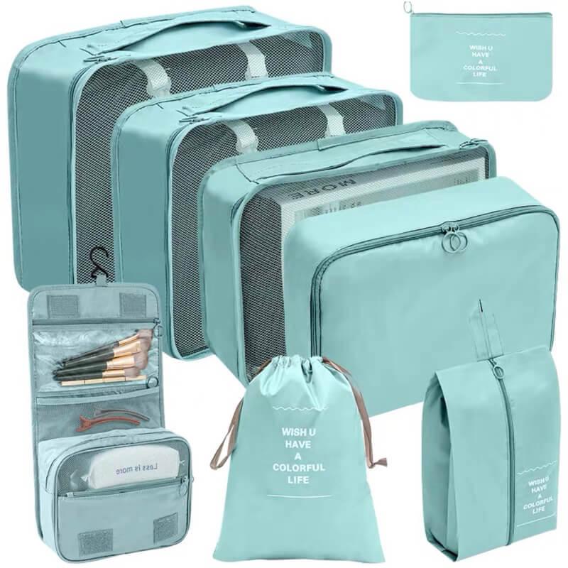 KIT 8 Bolsas Organizadoras á Prova D'água Para Viagem