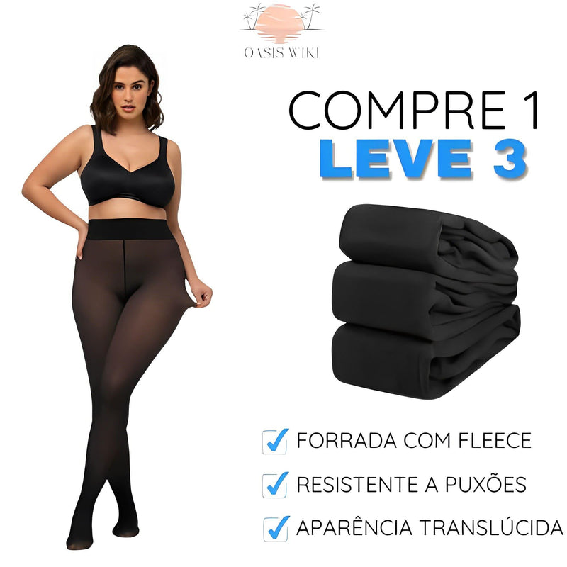 KIT MEIA CALÇA FORRADA TRANSLUCIDA (COMPRE 1 LEVE 3)