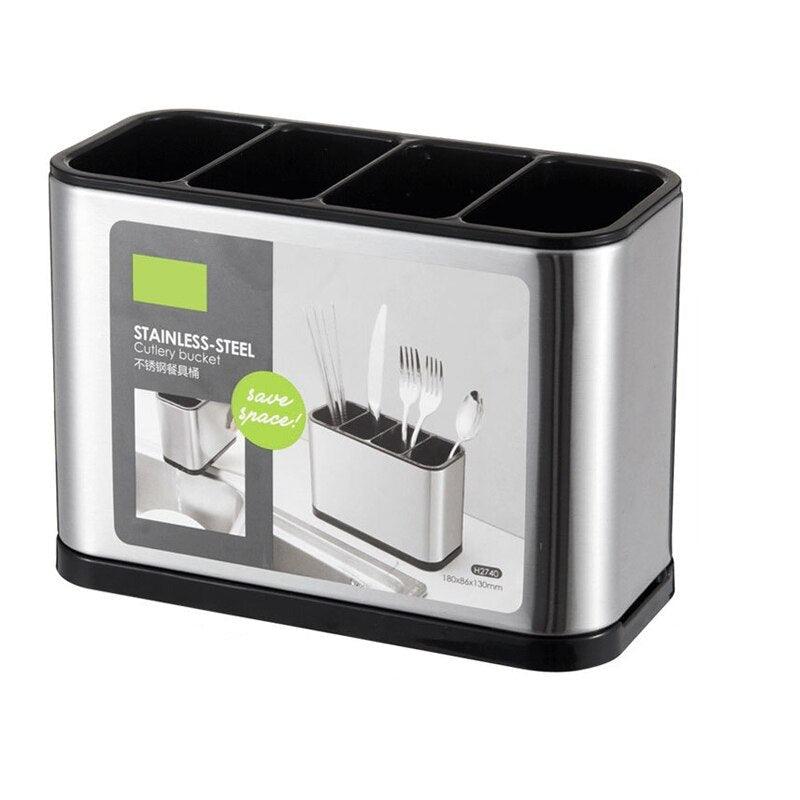 Porta Talher de Aço Inox Para Pia